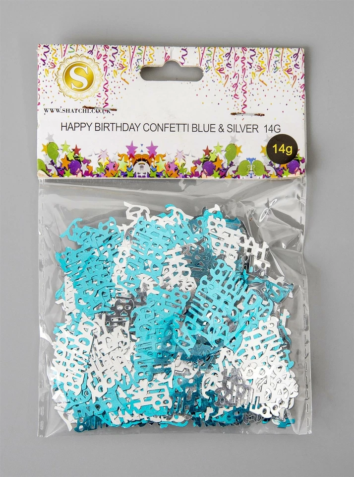 Azul Feliz Cumpleaños Fiesta Brillo Mesa Confeti Fiesta Sprinkles Decoraciones 14g  Foto 3 de 4