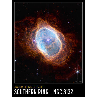 NASA James Webb Weltraumteleskop Südlicher Ringnebel Poster NGC 3132 Leinwandbild