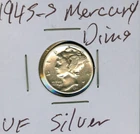 1945 S Silver Mercury Dime VF