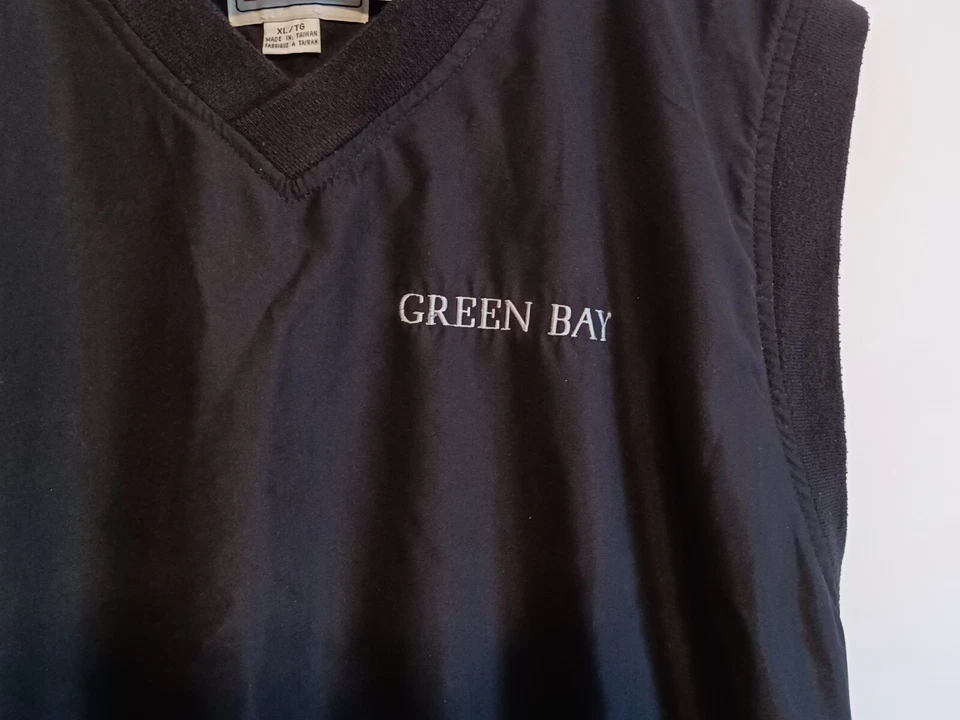 Chaqueta Chaleco Rompevientos Grand Slam Para Hombres X-Large Negro GreenBay Penguin Foto 2 de 4
