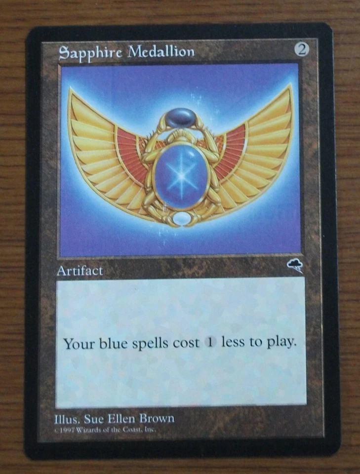 LP Sapphire Medallion Charlie Brown Misprint Tempest Magic the Gathering MtG - Image 2 of 4