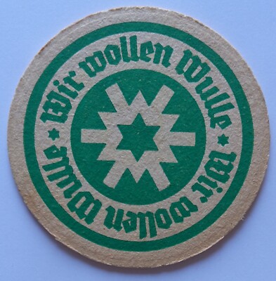 ALTER BIERDECKEL Brauerei Wulle Stuttgart Wulle Biere Sammlerstück Bierfilze