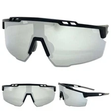 Classic SPORTY WRAP AROUND Biker Cycling Fishing Shield SUNGLASSES Big Frame C3
