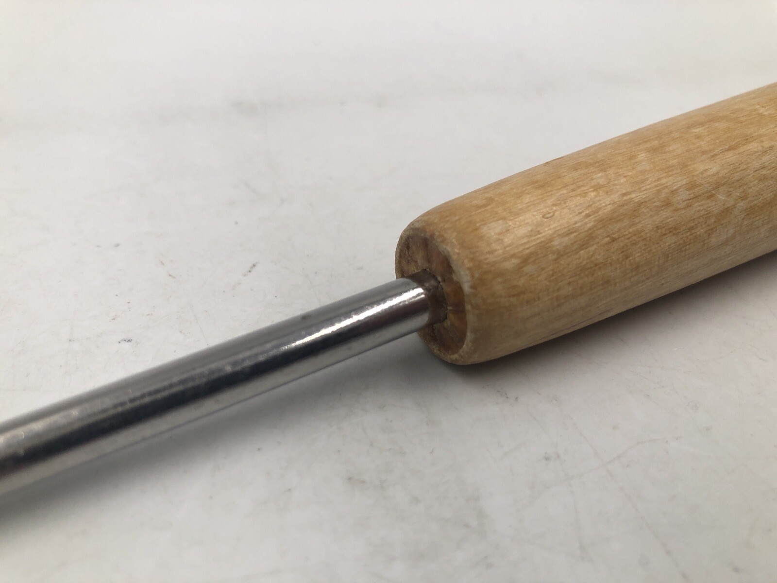 Vintage Androck Stainless Steel BBQ Grill Long Wood Handle Fork 15” USA