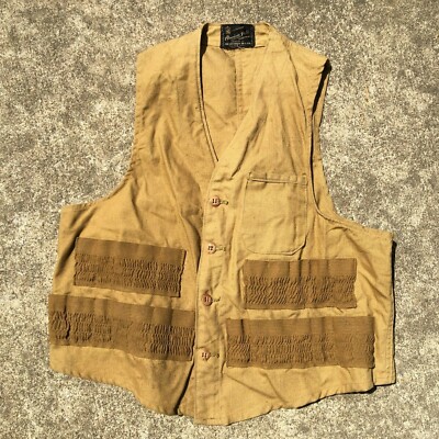 Antique Vintage 50s American Field Hunting Vest Shirt Jacket Gun 