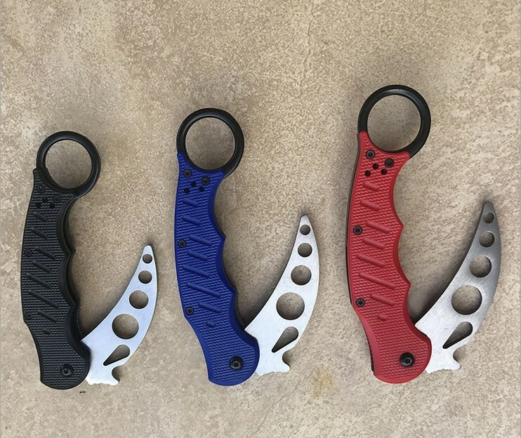 HQ Training Knife Karambit Carbon Steel Blade Plastic Non-slip Handle Trainer - Image 3 of 4