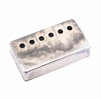 AGP   - Aged Relic Chrome Humbucker Cover Single *50mm Pole Spacing #1252453