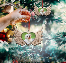 Pet memorial Hanging Ornament, Custom Photo Pet Memory Christmas Gift