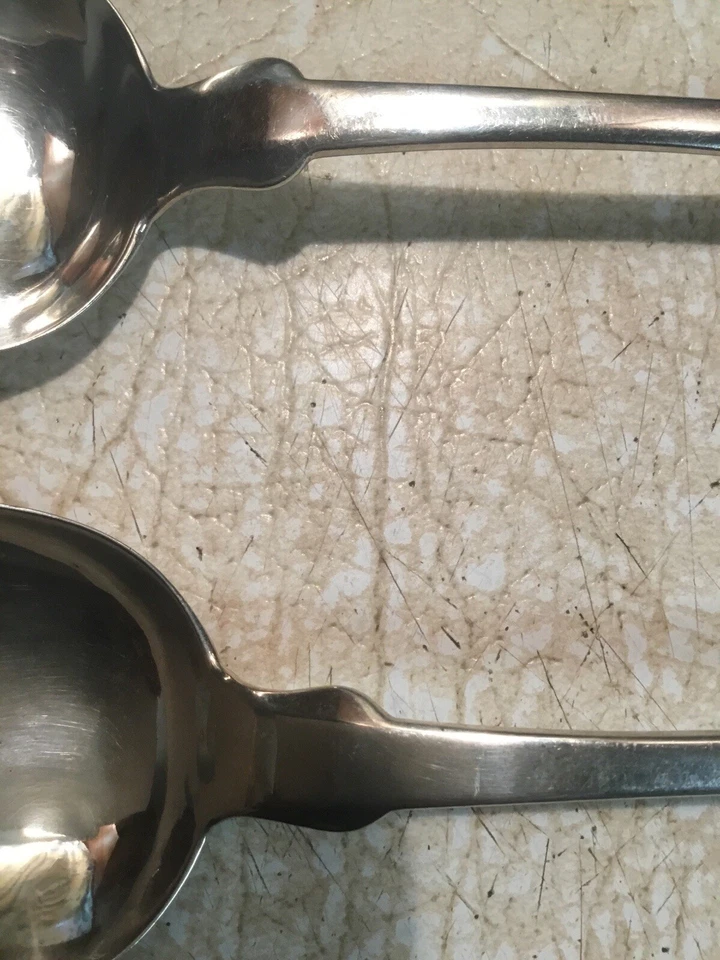 Lote de 3 CUCHARAS PARA SERVIR Tres Monedas Americanas de Plata Ed ROCKWELL Nueva York 152 Gr 1800 Foto 3 de 4