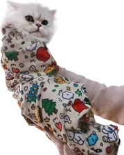 27.6" Cat Grooming Wrap Cat Wrap for Cutting Nails Cat Restraint Nail Clipping