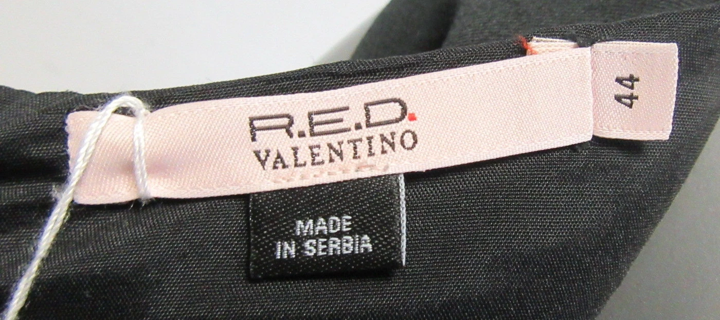 Abito crossover ROSSO VALENTINO nero vita impero mezza guaina taglia 44 us 6