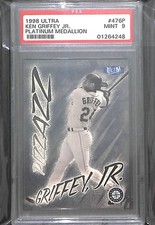 1998 Fleer Ultra Pizzazz Platinum Medallion #476P Ken Griffey Jr. 77 of 98 PSA 9