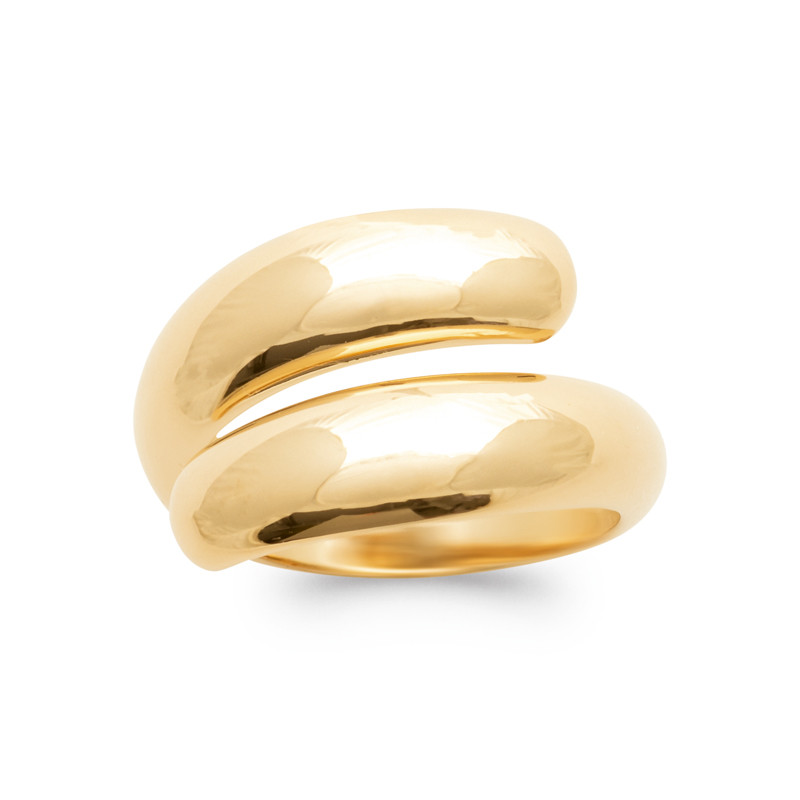 Bague goutte d'eau en plaqué or jaune pour sublimer vos tenues