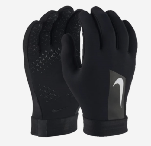 NIKE HYPERWARM ACADEMY FIELD PLAYER SOCCER GLOVES Black / White - Picture 1 of 4