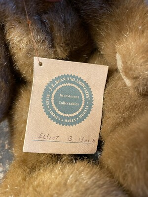 Vintage J.B Bean Boyds Bear ELLIOT B. BEAR Teddy Bear RARE Vintage J.B Bean Boyds Bear ELLIOT B. BEAR Teddy Bear RARE