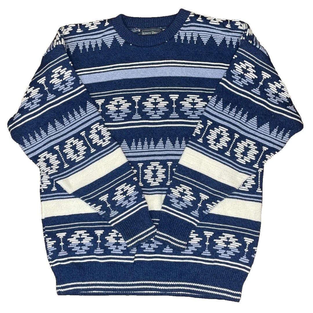Cotton Geometric Original Vintage Sweaters for Men