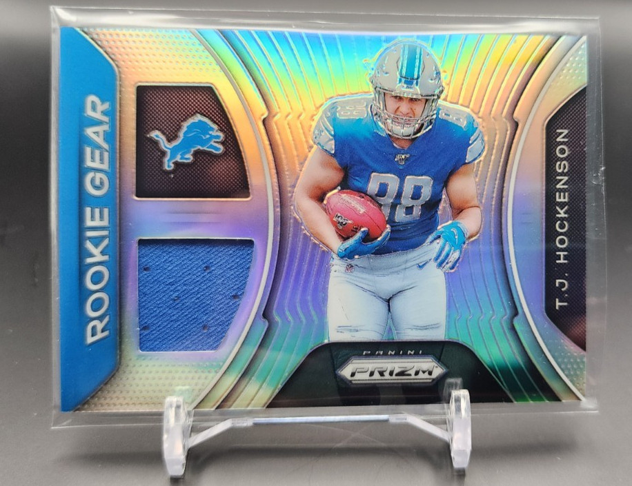 2019 Panini Prizm TJ Hockenson RC Rookie Gear Silver Prizm #RG-TH Lions