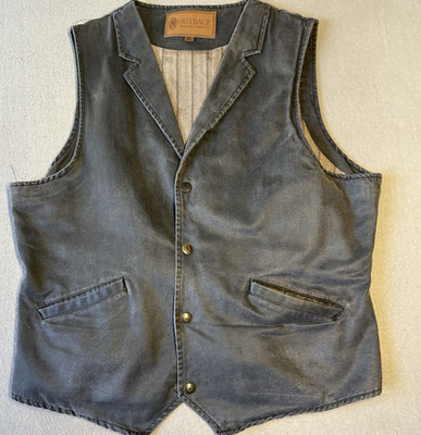 OUTBACK TRADING Arkansas Vest Men's Gray 2835 Size X Large