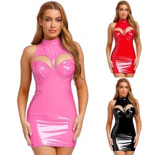 Womens Mini Dress Bachelor Party Tank Dresses Cosplay Skirt Steampunk Bodycon
