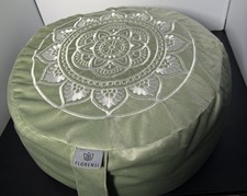 Cuscino meditazione Florensi grano saraceno Zafu yoga velluto premium cuscino salvia