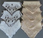 Lot 7 Vintage MADEIRA Linen Bread Basket "Hot Rolls" Liners * Hand Embroidered — photo 6