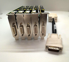 Lot of 5 NVIDIA NVS 315 NVS 300 PCIe GPUs DMS-59 Dual DVI Adapter