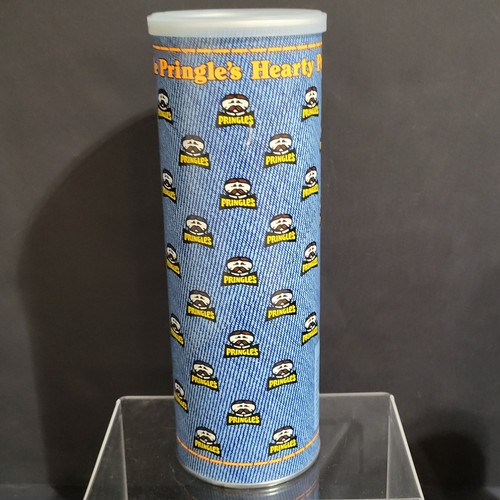 Pair Vintage Denim Look Pringles Hearty Country Style Cans w Lids Empty Coupon 2 - Picture 4 of 22