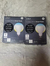 2 GE Tunable White WiFi Smart LED BR30 Light Bulb Dimmable Voice Control Remote