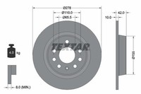 2X Textar Bremsscheibe 92167603 FüR Opel