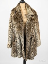 Wallis Exclusive 90’s Vintage Overcoat Oversized Swing Faux Fur Coat Size 12-18