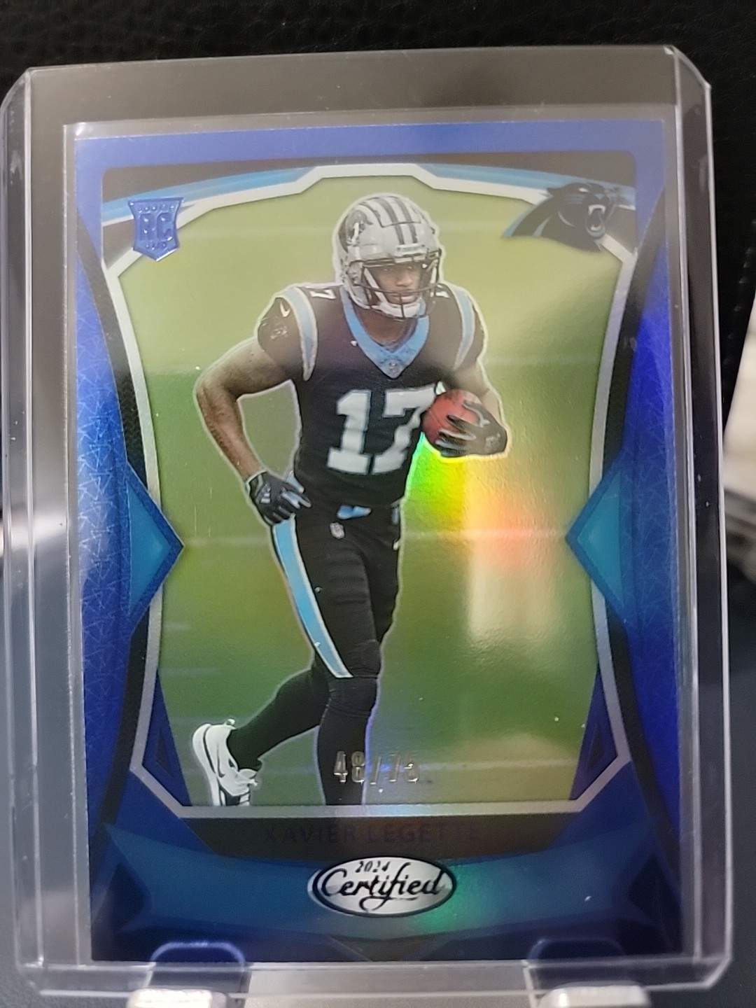 2024 Panini Certified - Rookies Xavier Legette #123 Blue Mirror /75 (RC)