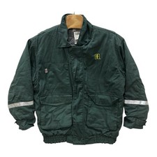 Summit FR Heavy Duty Coat Jacket Men XL Insulated Full Zip Flame Resistant Green