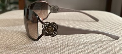 Authentic Vintage CHANEL 4164-B Camellia Shield Sunglasses 