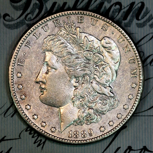 * 1889-CC * CHOICE AU+ MORGAN SILVER DOLLAR * FROM ORIGINAL COLLECTION