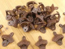 50 Cast Iron Open Here Wall Mounted Bottle Openers Rustic Beer Pop Bar Kitchen