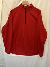 Vintage The North Face 1/4 Zip Men's Pullover Polyester Red Made In USA