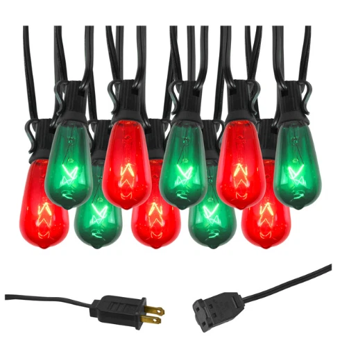 String Lights 12 ft Outdoor Waterproof Patio Lights 10 LED Edison Bulbs