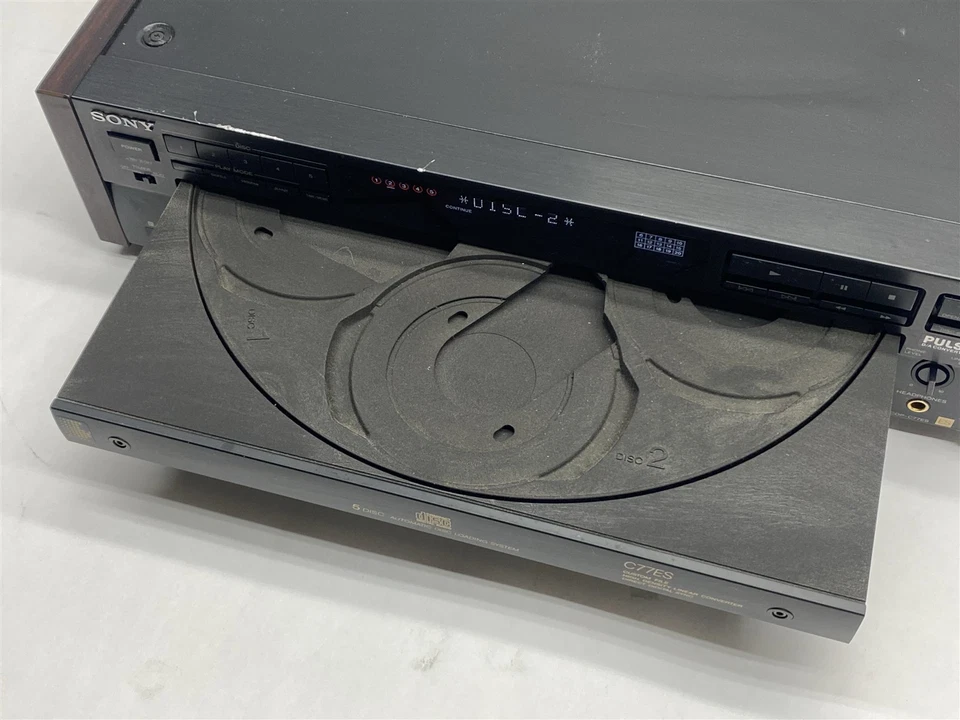 Sony CDP-C77ES ES Series CD Player 5-Disc Changer Vintage *No Remote / Read* - Image 3 of 4