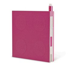 Lego Notebook with Gel Pen Locking Violet Pink 192 Pages NEW Sealed