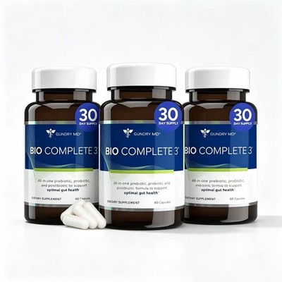 Gundry MD Bio Complete 3 Probiotic 60 Caps 3 Bottle Pack