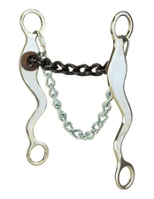 Reinsman Bit Large Chain Expert Reining Increased Leverage Silver 532