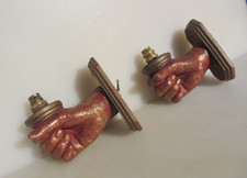 Vintage Wooden Wall Lights Sconces Old Unusual Hand Design Wood