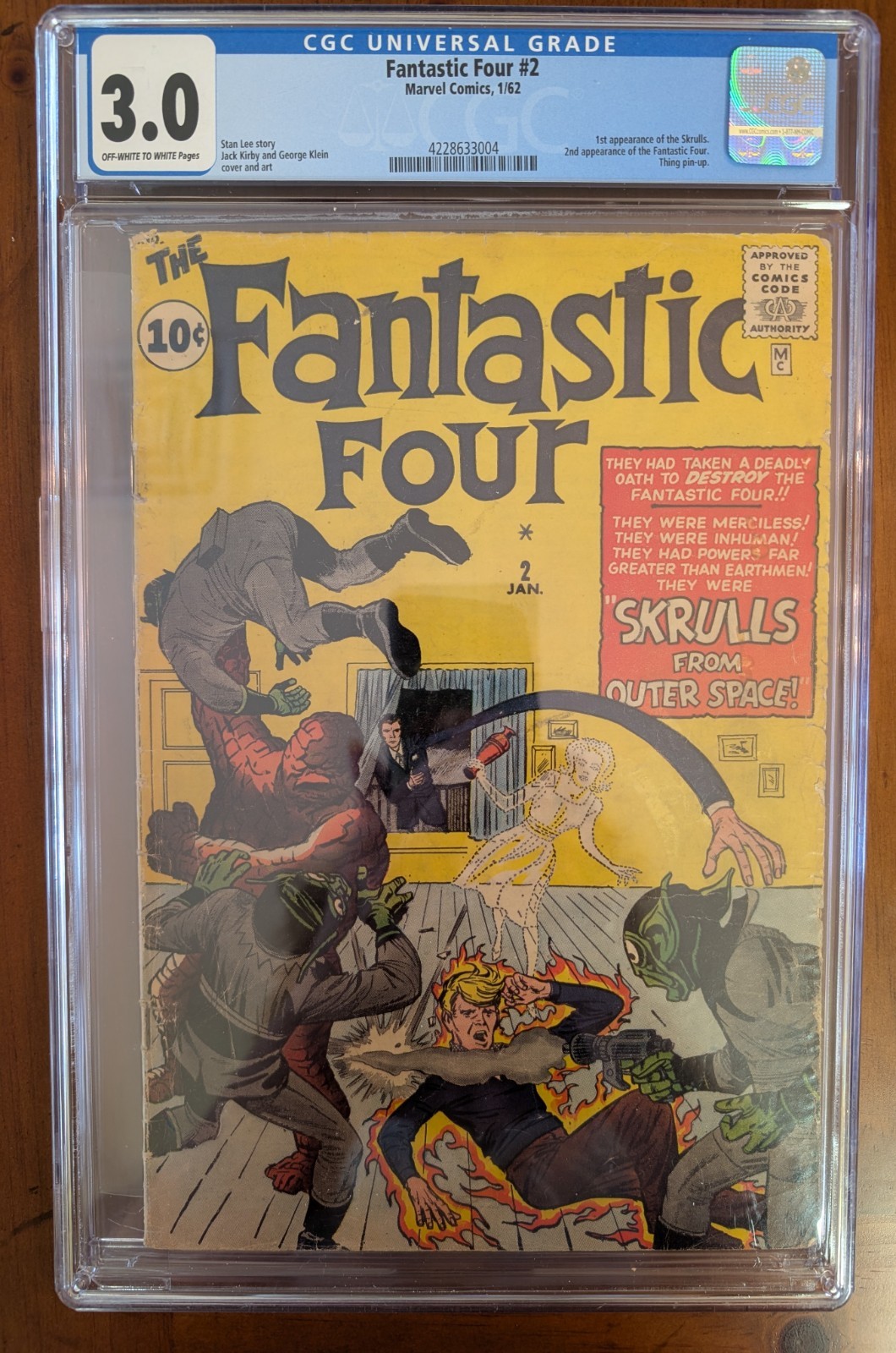 Fantastic Four #2 CGC 3.0 1962 1ST Appearance of Skrulls