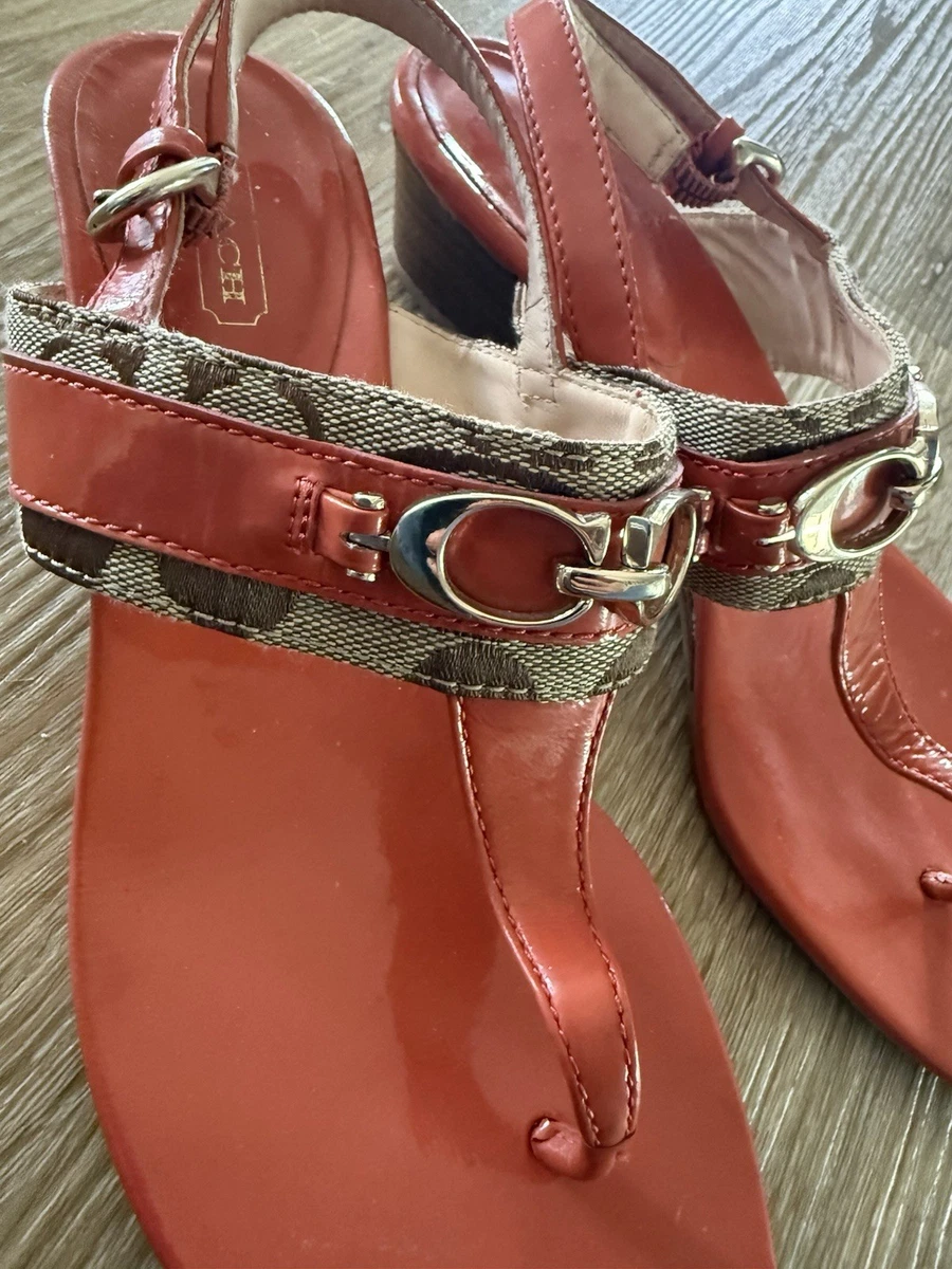 Coach Orange Sandals for Women for sale | eBay