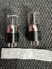 Sylvania 6SN7GT Bad Boy three 3 Hole Black Plate, Matched Pair for Schiit Freya+
