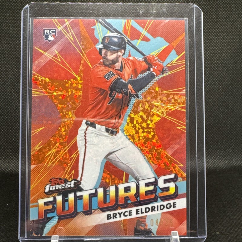 2026 Topps Finest Futures Bryce Eldridge Orange Refractor 4/25