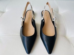 black slingback flat shoes