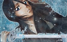 Anime bleach kuchiki rukia katana girls blue eyes women Playmat Game Mat Desk