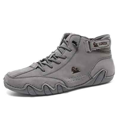 Men's Casual Shoes Outdoor Sneakers Lace-Up Comfortable Soft Flat Walking Shoes