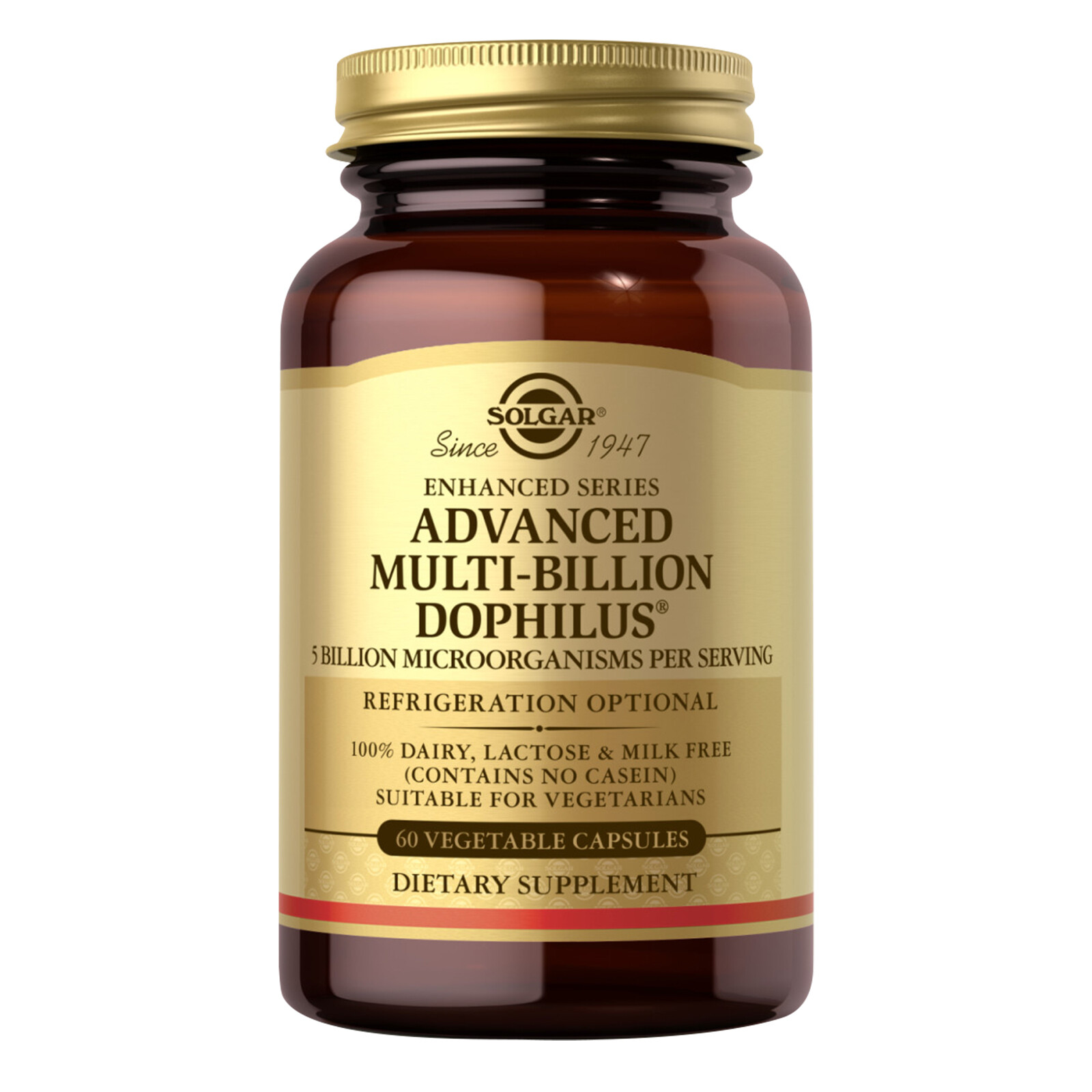 Solgar Advanced Multi-Billion Dophilus 60 Veg Capsules, Healthy Intestinal Flora